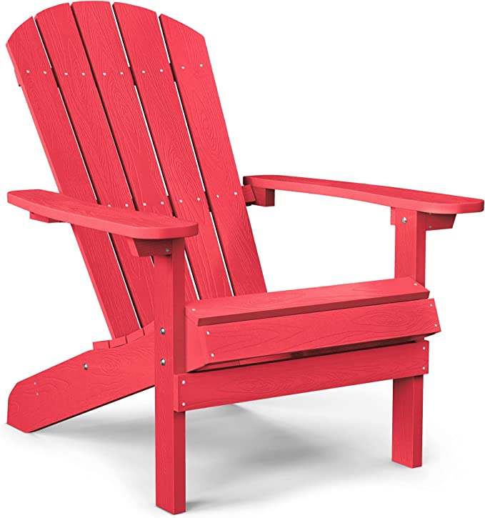 YEFU Classic Style Adirondack Chair(Red) Yefulife